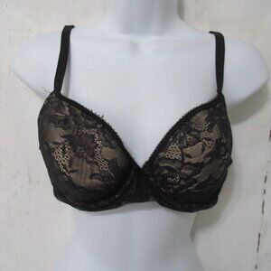 Wacoal Bra 34C Black Lace Underwire 853201 Padded